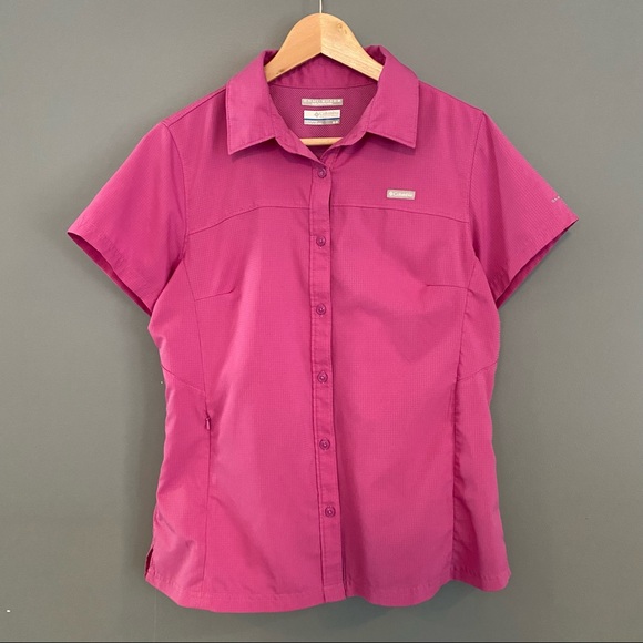 Columbia Tops - Columbia Omni-Shade Fuchsia Button Down / Size Medium